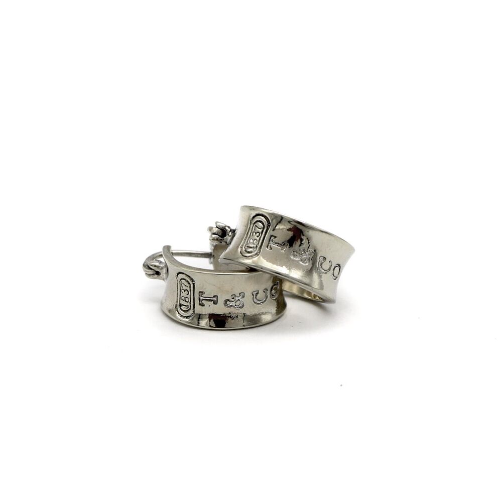 Tiffany & Co. 925 Silver 1997 Mini Hoop 1837 Collection Earrings